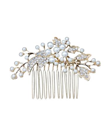 Housoutil Rhinestone Hair Clips Princess Headband Rhinestone Headpiece Pearl Hair Pin Flower Clips Bridal Hair Clip Pearl Hair Clip Rhinestone Hair Pin Headpiece Tiara Comb Bride Wedding