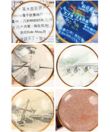 20x Full Metal Handheld Magnifier with Detachable Design Retro Metal Frame High-Definition Optical Glass Magnifier Old Man Reading Newspaper & Reading Magnifier Microscope - Buy Online on GoSupps.com