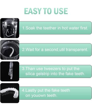 4 PCS Fake Teeth Dentures for Temporary Restoration | Dental Veneers for Men and Women | Natural & Comfortable Teeth Protection for Confident Smile - White P01 - Buy Online on GoSupps.com