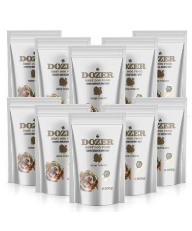 DOZER Adult Dog Food | Complete Food with Different Types of Meat (500 g) | Natural and Nutritious | Wet Dog Food (x 10, Duck)