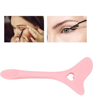Eyeliner Stencil Wing Tips Silicone Eyebrow Pencil Stencil with Tail Skin Cream Spoon Reusable Eyeshadow Applicator Makeup Tool(Pink) - Buy Online on GoSupps.com