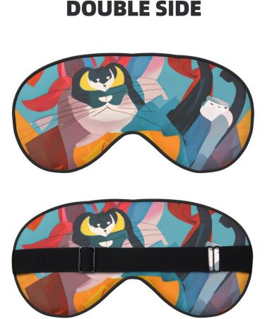 SSIMOO Cartoon Cats Sleep Mask - Adjustable Breathable Eye Mask for Comfortable Sleep | International Shipping - Buy Online on GoSupps.com