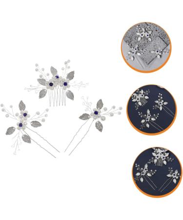 Angoily 5 Sets Bridal Wedding Comb Banquet Hair Accessory Bridal Hair Clip Bridal Hair Comb Bride Hair Fork Wedding Hair Clip Decorative Hair Combs Flower Women's Beautiful Hair up Zircon - Buy Online on GoSupps.com