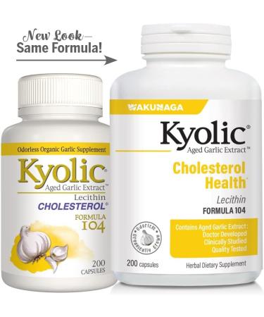 Kyolic Aged Garlic Extract Formula 104 Cholesterol Health - 200 Capsules - Buy Online on GoSupps.com