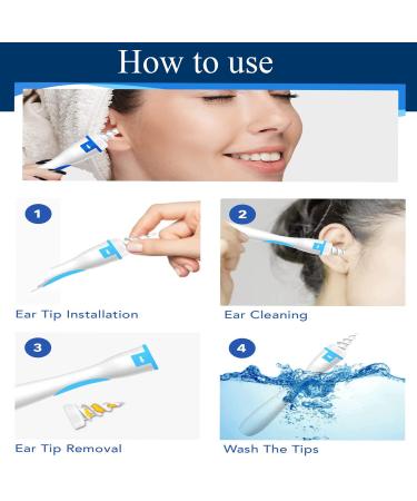 POWE Ear Wax Remover - Q Grips Earwax Remover Tool with 16 Soft Replacement Heads - Buy Online on GoSupps.com