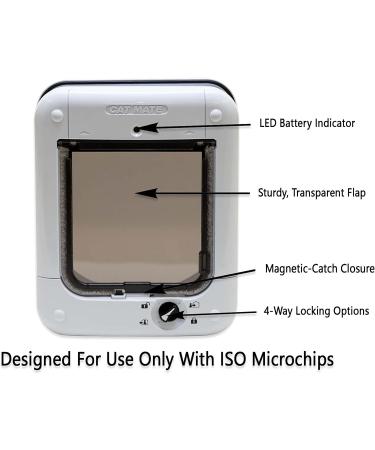 Cat Mate Microchip Cat Flap - White | Secure Entry for Your Cat - Buy Online on GoSupps.com