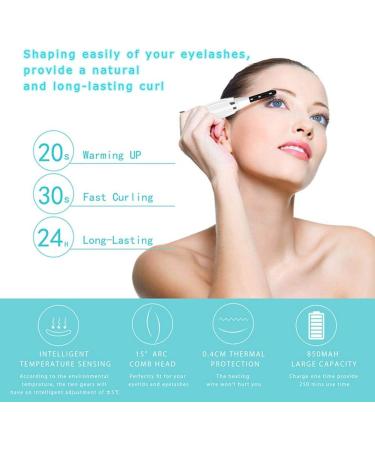RIYAN Heated Eyelash Curler Electric Eyelash Curler Rechargeable Eyelash Curler with Eyelash Comb for Makeup - Buy Online on GoSupps.com