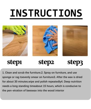 Natural Micro-Molecularized Beeswax Spray Beeswax Spray Furniture Polish And Cleaner Molecularized Beeswax Wood Cleaner Spray Furniture Polish Spray (2PCS) - Buy Online on GoSupps.com