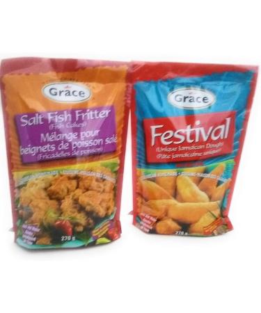 Grace Festival Mix and Salt Fish Fritter Mix Bundle - Buy Online on GoSupps.com