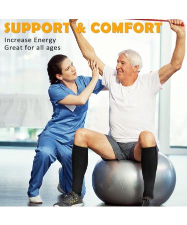 CASMON Zipper Compression Socks for Men & Women - 15-20 mmHg Closed Toe Knee High Support for Varicose Veins & Edema - Large/X-Large - Black - Buy Online on GoSupps.com