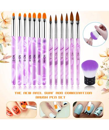 Buy Ebanku 14 PCs Professional Nail Brush Set for Gel & Acrylic Nail Art - International Shipping Available - Buy Online on GoSupps.com