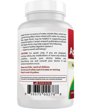 Best Naturals Apple Pectin 700 mg - Dietary Fiber - Intestinal Support - 120 Capsules (120 Count (Pack of 2)) 240 Count (Pack of 1) - Buy Online on GoSupps.com