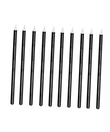 SOESFOUFU 100pcs Disposable Eyeliner Makeup Brush Applicator Eyeliner Brush Head Black Artificial Fiber
