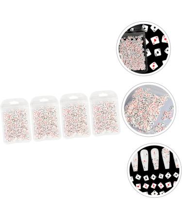 FRCOLOR 4 Nail Art Accessories Manicure Handmade Materials Nail Art Charms Diy Nail Slices Nail Decoration Decorations for Home Fashionable Decor Diy Nail Charm Playing Cards Polymer Clay - Buy Online on GoSupps.com