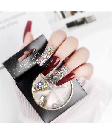 8 Wheels Metal Nail Art Decorations Colorful Mixed Metal Nail Art Nail Rhinestones 3D Shell Flower Glitters Flower Shell Beads(001) - Buy Online on GoSupps.com