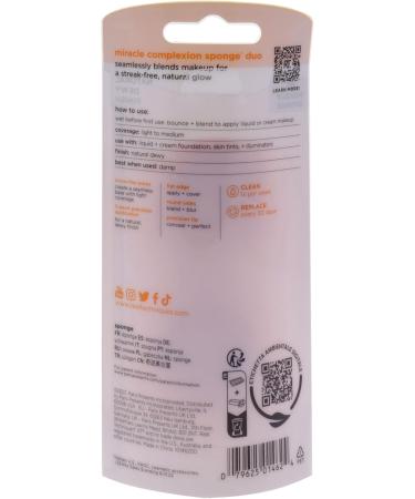 Miracle Complexion Sponge Duo - 1462 by Real Techniques for Women - 2 Pc Sponge - Buy Online on GoSupps.com