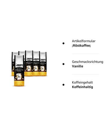 Bialetti Perfetto Moka Vaniglia - Medium Roast Vanilla Coffee 250g (Pack of 6) | International Shipping Available - Buy Online on GoSupps.com