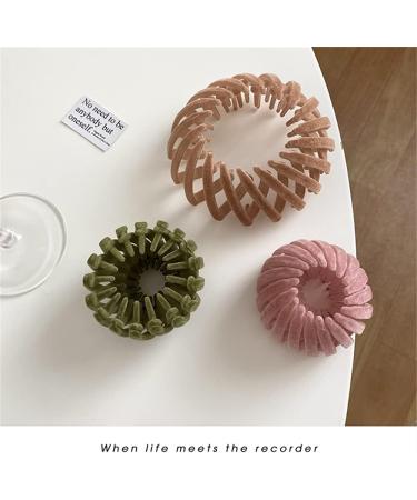 Buy Fkxczn Vogelnest Hair Ring - Expandable Ponytail Clip Velvet Hair Jewelry Bird Nest-Shaped Holder for Women & Girls - International Shipping Available - Buy Online on GoSupps.com