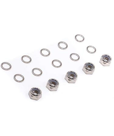 ELOS Longboard Skateboard Hardware Kit - Lock Nuts, Axle Washers, Speed Rings, 5 Sets of Locking Truck Nuts - Buy Online on GoSupps.com