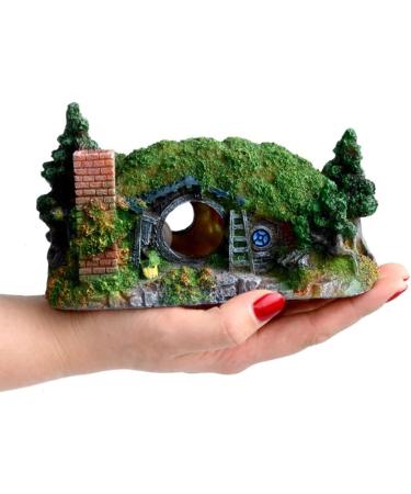 Fazhongfa Hobbit Castle Fish Tank Decoration - Betta Toys & Resin Aquarium Ornaments for Aquascaping - Buy Online on GoSupps.com