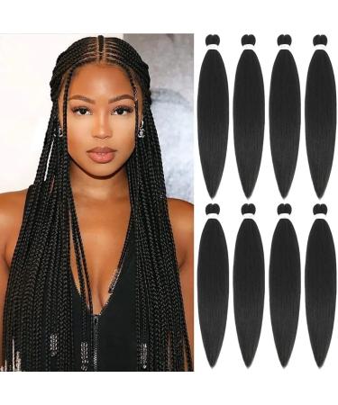 Just Another One 26-inch Pre-Stretched Braiding Hair Extension Yaki Straight Synthetic Hair Braids For Women Girls & Unisex - Black EZ1 Black 26 inches - Buy Online on GoSupps.com