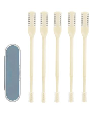 Nasal Hair Cutter Double Sided Nose Hair Knife 360 Nostril Hair Remover Tool Nose Hair Trimmer for Men Women with Soft Cleaning Brush