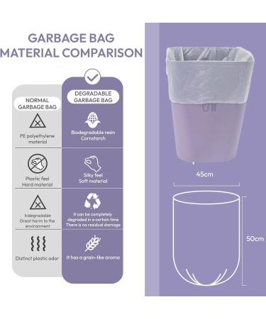 100 Counts Thick Biodegradable 2.6 Gallon Trash Bags Eco-Friendly Trash Can Liners for Office Bathroom Kitchen Trash Can Strong Tear Resistance Leak-Proof Trash Bags (White 45 * 50cm) 100 count (Pack of 1) White - Buy Online on GoSupps.com