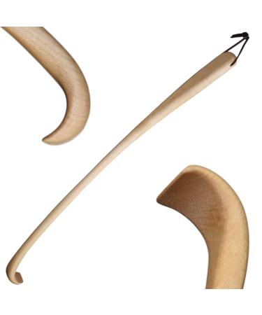 Back scratcher "Lea" made of maple wood 50 cm long and curved
