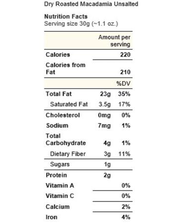 Farm Fresh Nuts Dry Roasted Macadamia Nuts Unsalted - 1 lb. Keto & Vegan Friendly - Buy Online on GoSupps.com