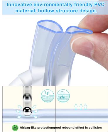 Baby Proofing  D-Shaped Hollow Edge Protector Strip Clear  Silicone Soft Corner Protectors with Upgraded Pre-Taped Strong Adhesive  6.6ft(2M) Edge Protectors for Sharp Corners of Cabinets  Tables. 0.60.6in width(6.6ft length) - Buy Online on GoSupps.com