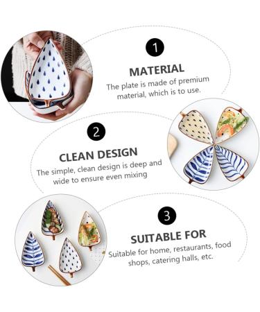 MAGICLULU 3pcs Sauce Dish Food Sauce Cups Kitchen Appetizer Plate Milk Heating Pot Condiment Dish Sauce Dipping Bowls Dip Bowls Platter Trays Hide a Key Rock Snack Ceramics Ceramic Plate 14.8X8.4X2.5CM Assorted Color - Buy Online on GoSupps.com