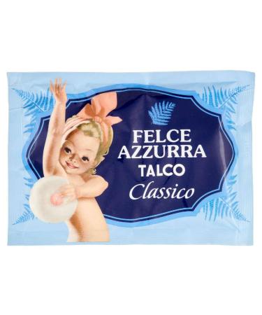 20x Paglieri Felce Azzurra Talco Classico body powder Talk powder 100 g refill and robusta in bags with an aroma-saver valve 1 000 grams of grains.