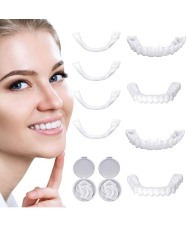 Dentures of provisional teeth false teeth cosmetic teeth veneers teeth teeth instant veneers teeth fake teeth smile smiled teeth top below cosmetics 2 pairs