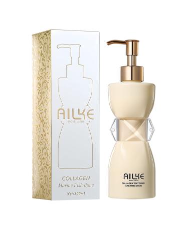 AILKE BOOST LUSTER AILKE Collagen Body Lotion Deeply Moisturizes Whitening Nourishing Smooth Skin With Niacinamide For Normal To Dry Skin Body Cream 300 ml