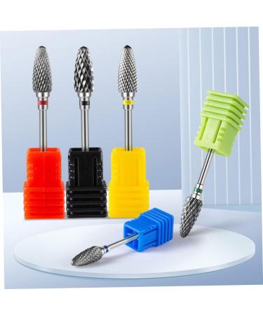 MERRYHAPY Nail Polisher Nail Art Grinding Bits Manicure Nail Drill Tips Cuticle Nail Art Polishing Bits Pro Tools Specialty Tools Nail Art Supplies Kit Head Tungsten Steel Alloy 7x1.3cm As Shown 1 - Buy Online on GoSupps.com