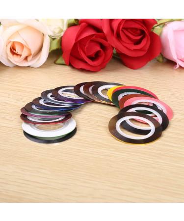 10pcs Mixed Colors Striping Tapes Line Adhesive Sticker Nail Art Tips Decorations Manicure Tool Diy Nail Art Accessories For Women Ladies - Buy Online on GoSupps.com