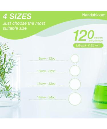 120 Pack Mandabloom Acne Pimple Patches with Tea Tree Oil & Salicylic Acid - Hydrocolloid Acne Dots for Face Zits & Breakouts - Buy Online on GoSupps.com