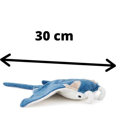 Zappi Co Plush Children's Stuffed Toy - Safari Animals Collection, 31cm, Blue Manta - Buy Online on GoSupps.com