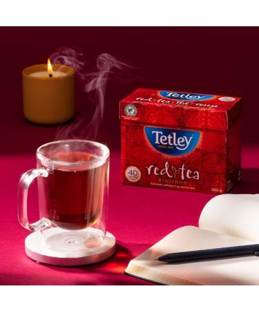 Tetley Rooibos Red Tea - 40 Tea Bags 100 Grams Naturally Caffeine Free - Buy Online on GoSupps.com