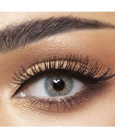 Anesthesia colored contact lenses addict blue - strongly covering monthly lenses for 6 months in light blue particularly natural result for dark eyes - diopters -0.00