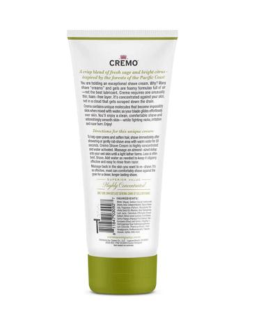 Cremo Original Shave Cream - Sage & Citrus 6 fl oz | Smooth Shaving Solution - Buy Online on GoSupps.com