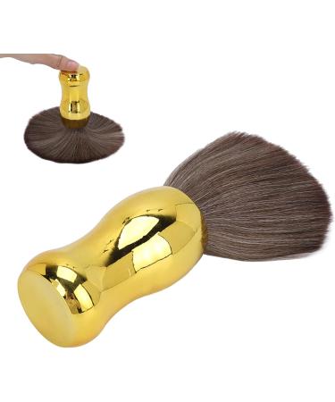 Haircutting Neck Duster Brush Salon Home Barbershop Hair Sweeping Brush Soft Nylon Professional Barber Handle Tool for Women Men Face Neck Gold - Buy Online on GoSupps.com