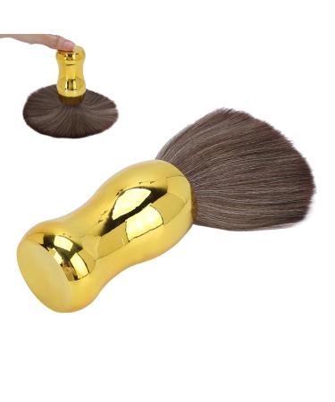 Hairdressing Brush Large Neck Duster Brushes Barber Neck Duster Brush Brush for Cutting Broken Hair Barber Neck Duster Brush Soft Nylon Hair Hair Sweeping Cleaning Brush for Face Neck Gold
