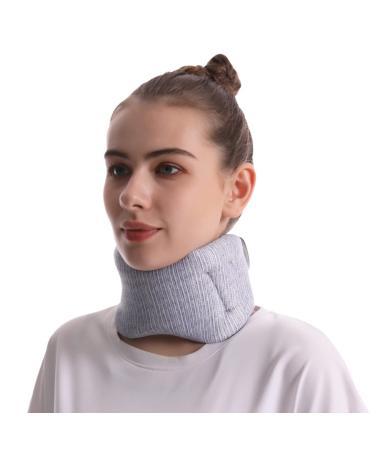 Neck Support Brace Ergonomic Cervical Collar Soft Sponge Breathable Neck Brace for Relieves Pain and Pressure Adjustable Neck Collar Protector High Elastic Neck Support Protector for Women Men Elderly Light Blue