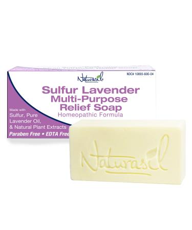 Sulfur-Lavender Soap by Naturasil 4 oz 4 Ounce (Pack of 1)