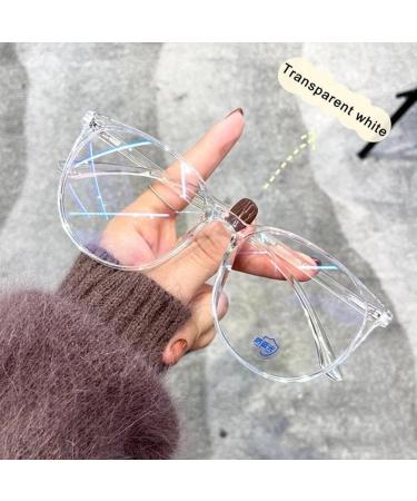 Buy GXFCAI Vintage Transparent Computer Glasses - Anti Blue Light Round Frames for Clear Vision - Buy Online on GoSupps.com