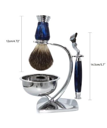 Magyfosia Razor Hobel Starter Set | MACH 3 Blades Shaving Soap Brush & Stand | Ideal Gift for Men 50+ | 4-Piece Luxury Shaving Set - Buy Online on GoSupps.com