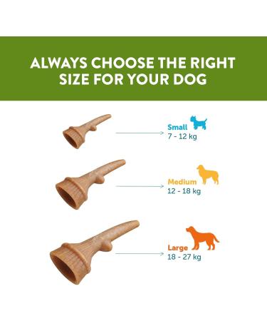 WHIMZEES Antler Dental Treat for Small Dogs (7-12kg) - Calming Effects, 24 Pieces | All-Natural & Grain-Free - Buy Online on GoSupps.com