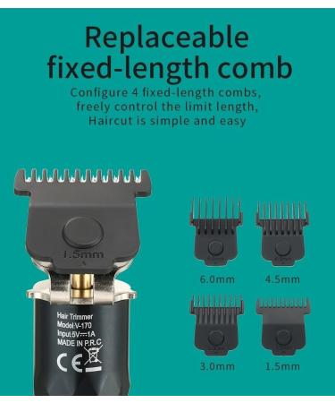 Buy Professional Hair Clippers for Men - Full Metal Cordless Barber Trimmer 0 Knife Head - Buy Online on GoSupps.com