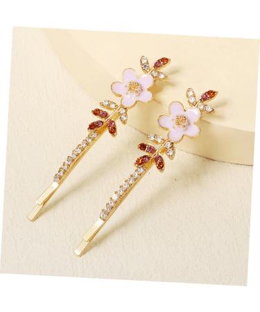 Beatifufu 1 Pair Rhinestone Flower Hair Clip Hair Accessories Rhinestone Barrettes Hair Clips for Decorative Hairpins Bobby Pin Hair Barrettes Rhinestone Hair Clips - Buy Online on GoSupps.com
